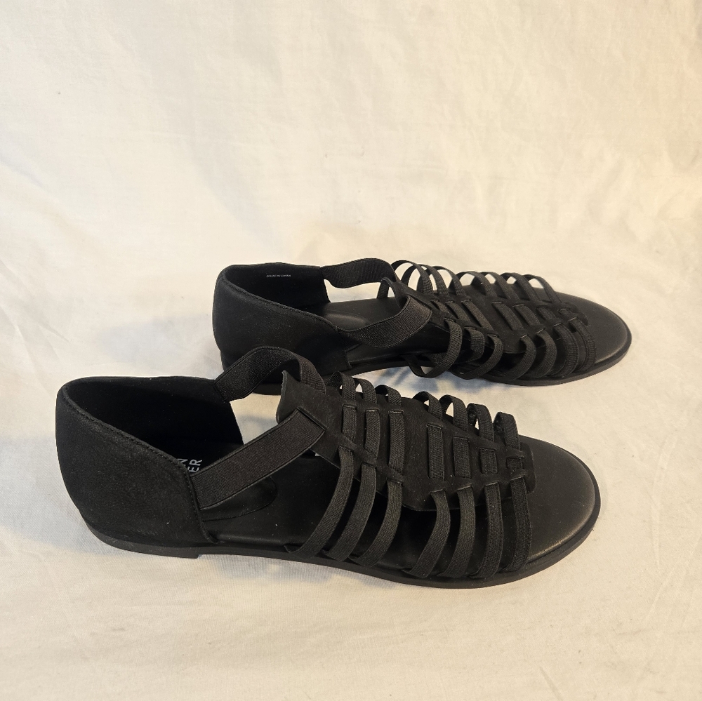Eileen Fisher Shoes Women's 9.5 Rato Sandals Black Elastic Band New - Picture 2 of 4